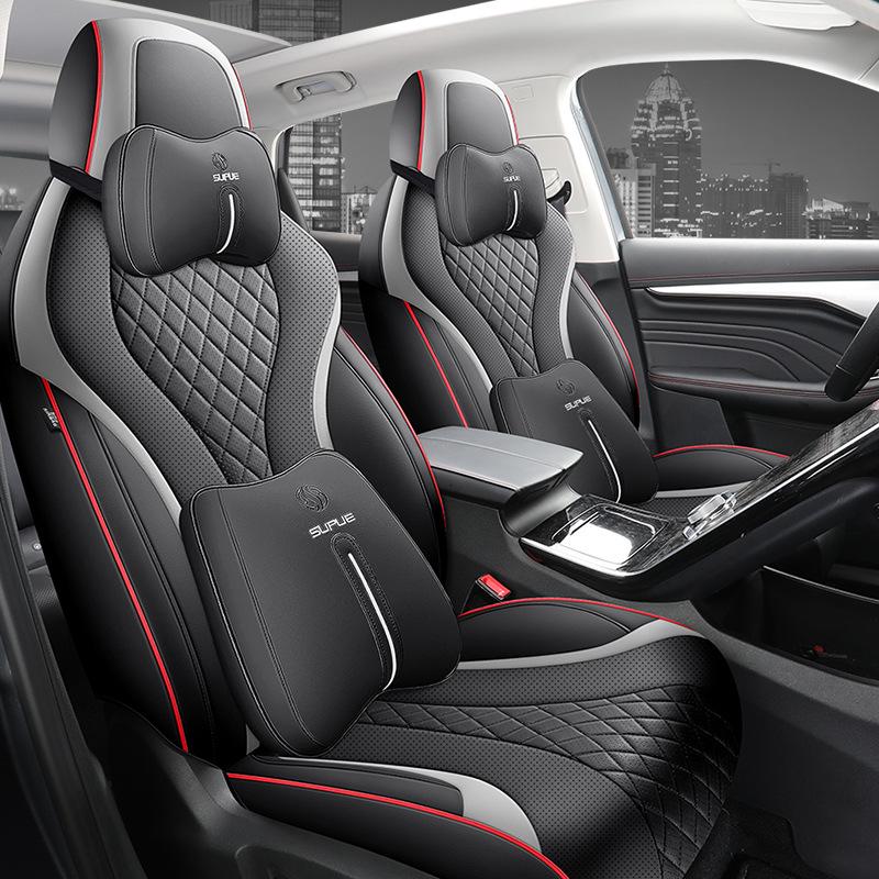 Fits Rising Auto MARVEL R Leather Car Seat Covers: All-Season, Full Enclosure for Five Seats.