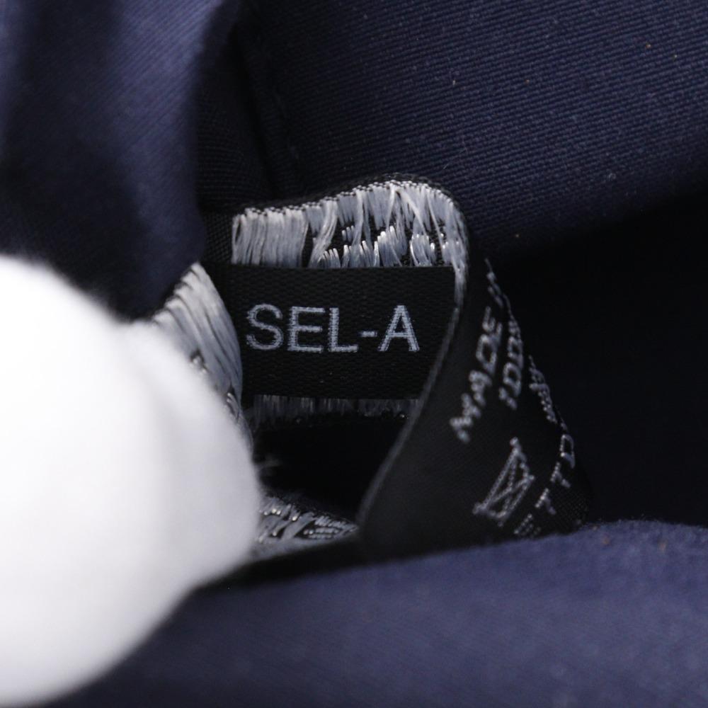 HERMES Bolide pouch 25 Pouch Navy blue Cotton canvas unisex Used