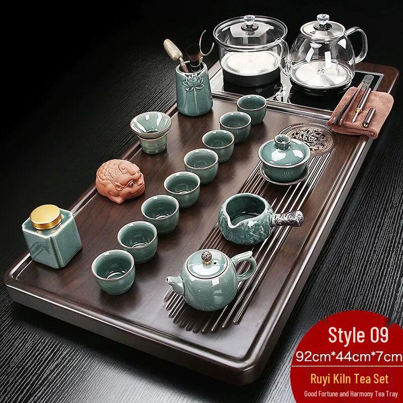 Jiakangming Automatic Solid Wood Kung Fu Tea Tray Set