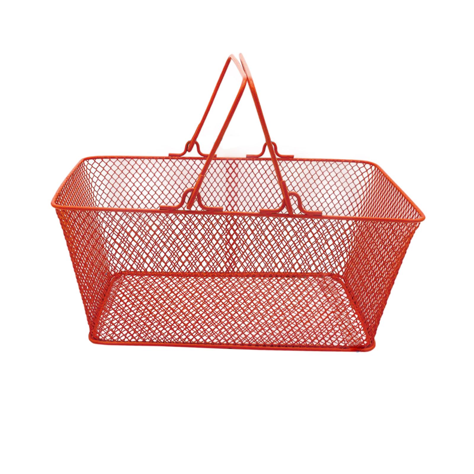 

Shopping Basket Sturdy Supermarket Carry Basket for Bar Retail Store Grocery красный