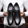 Herren Neue Business Casual Große Herrenschuhe Britische Koreanische Rundkopf Lederschuhe Übergröße Herrenschuhe