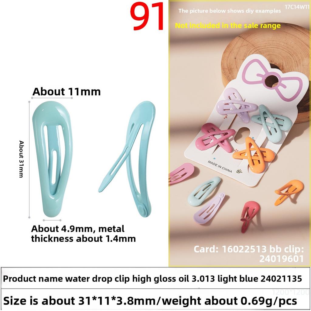 Oil-dripping Bb Clips Colored Resin Hair ClipsCandy-colored Macaron Children's Side Clips