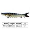 Set of Multi-section Luya Bait 8-section Fish Freshwater Sea Fishing Bait Hard Bait Luya Bait Is Sold Far Away 13.5cm
