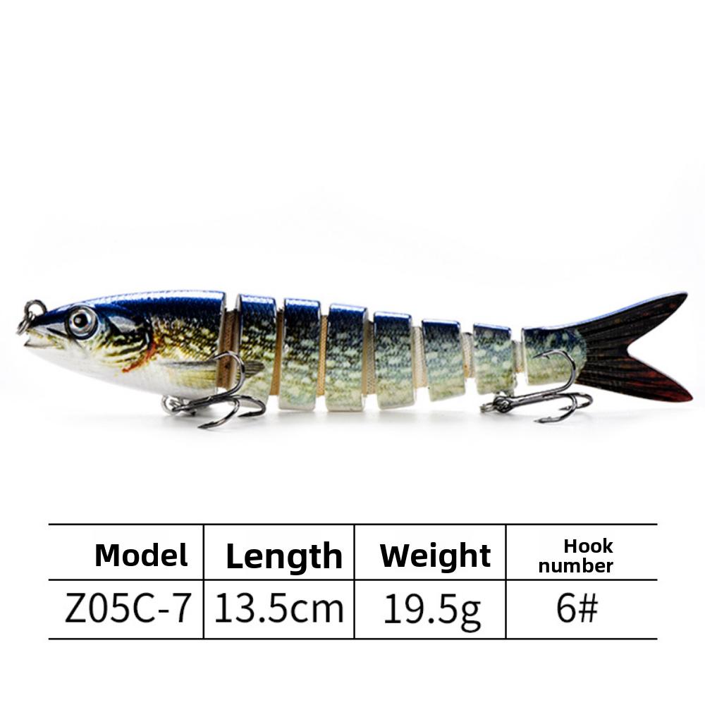 Set of Multi-section Luya Bait 8-section Fish Freshwater Sea Fishing Bait Hard Bait Luya Bait Is Sold Far Away 13.5cm