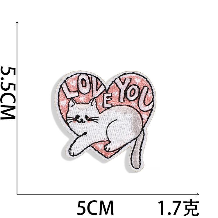 New Cat Family Computer Embroidery Cloth Sticker Cartoon Kitten Patch Sticker Clothes Decoration Embroidery Chapter Label Ironing
