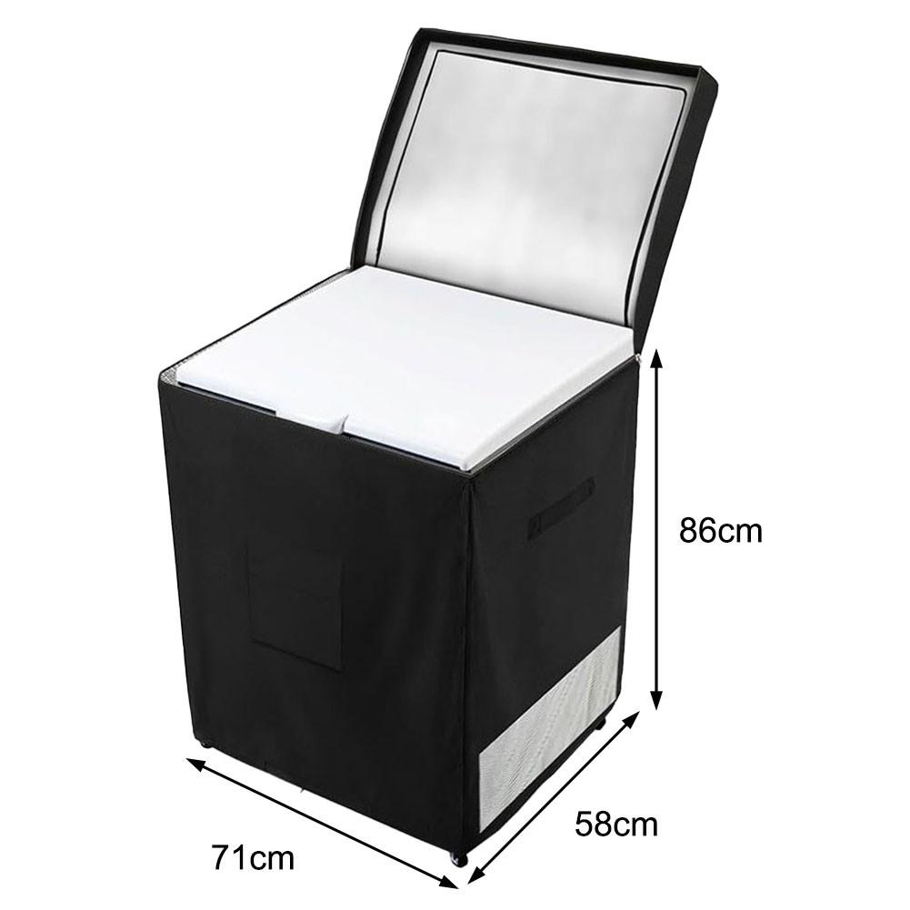 Outdoor Protection Black Freezer Cover Designed for Standard Sizes 7 0 Cu Ft