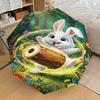 1PC Bunny Drummer Umbrella-8-Rib Reinforced, Automatic Open, Lightweight & Durable, Fashion Accessory for Outdoor, J0391