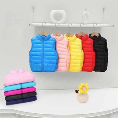 Giacca Leggera Casual con Collo Alto Autunno Inverno per Bambini Gilet Cappotto Semplice Monocolore Abbigliamento per Bambini