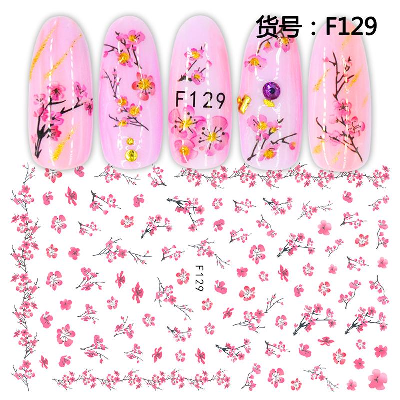 Self Adhesive Flower Unicorn Pattern Nail Art Decorations Stickers And Decals Acrylic Manicure Nails Supplies Tool HQ