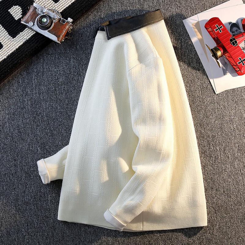 Men's Faux Two-Piece Shirt Collar Sweater