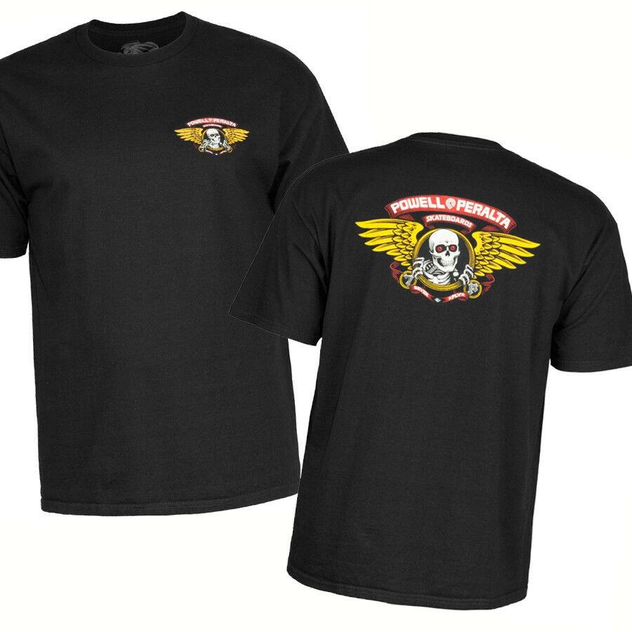 

Футболка унисекс Bones Winged Ripper Powell Peralta с черным черепом и скейтбордом S