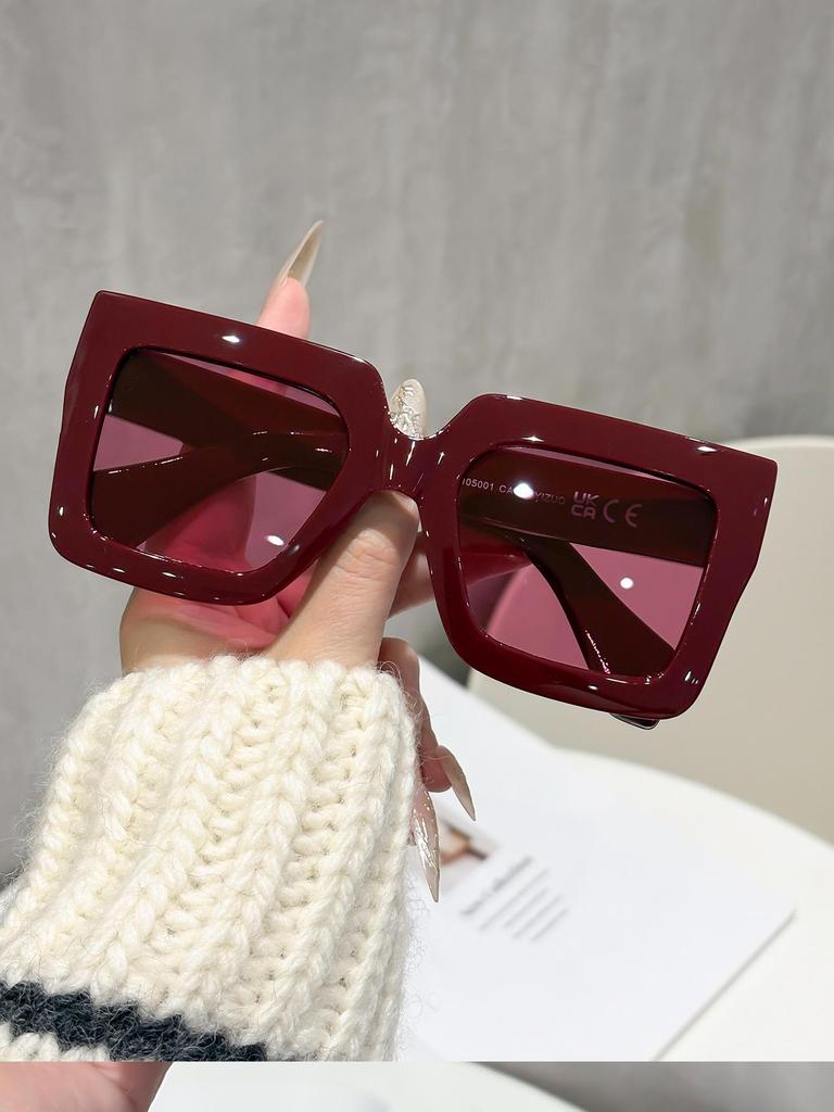 2025 Trendy Oversized Square Frame Sunglasses: Gradient Lenses for Men & Women - European & American Street Style