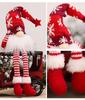 Christmas Faceless Doll Gnome Ornaments LED Light Plush Knitting Crafts Tree Pendant Christmas Decorations for Home Kids Gift
