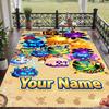 Custom Text Blox Fruits Pattern Floor Rug Soft Indoor Carpet Mat Living Room Bedroom