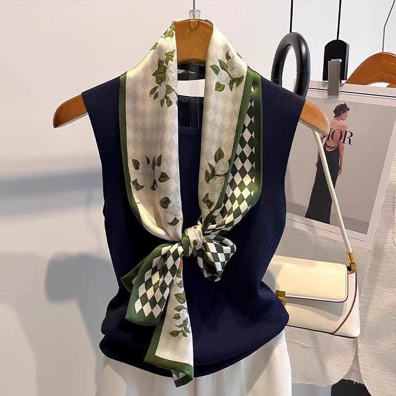 111 mulberry silk scarf women's spring and autumn temperament high-end versatile silk streamer fashion versatile long silk scarf accessories