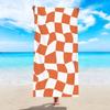 Large Beach Towel For Women Men Wavy Plaid Bath Towel Oversized Quick Dry Sand Free Swimming Pool Travel Shower Blanket