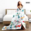 Cartoon-Flugzeug-Konzept digital bedruckte Polyester Schlafzimmer Samt Flanell Decke Vlies weiche Sofa-Abdeckdecken für Betten