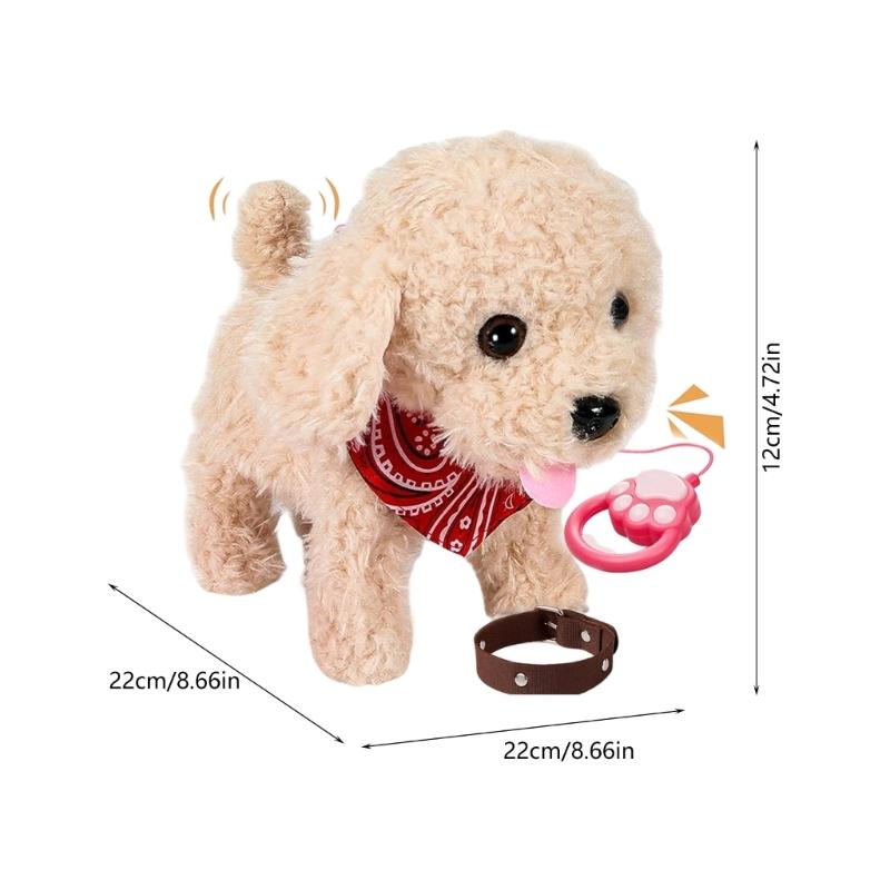 Remote Electronic Plush Dog Interactive Plush Dog Toy With Remote Control Realistic Barking Movement For Kids Playtimes