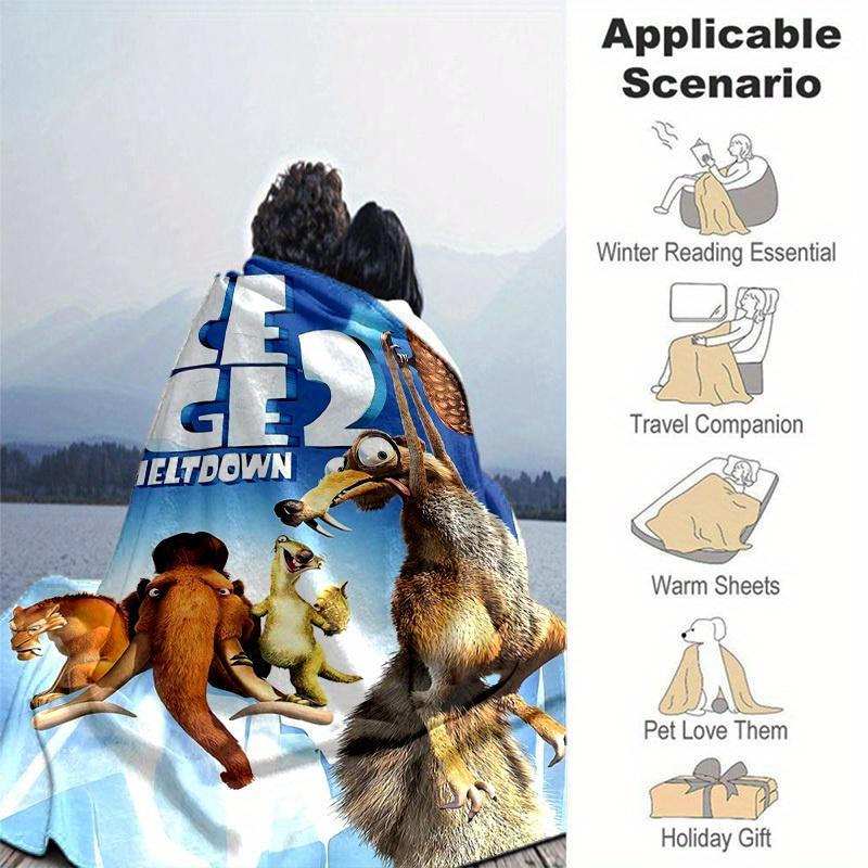 1 pezzo, Coperta Decorativa Casa Era Glaciale Perfetta per Divano, Letto, Viaggio, Campeggio, Auto