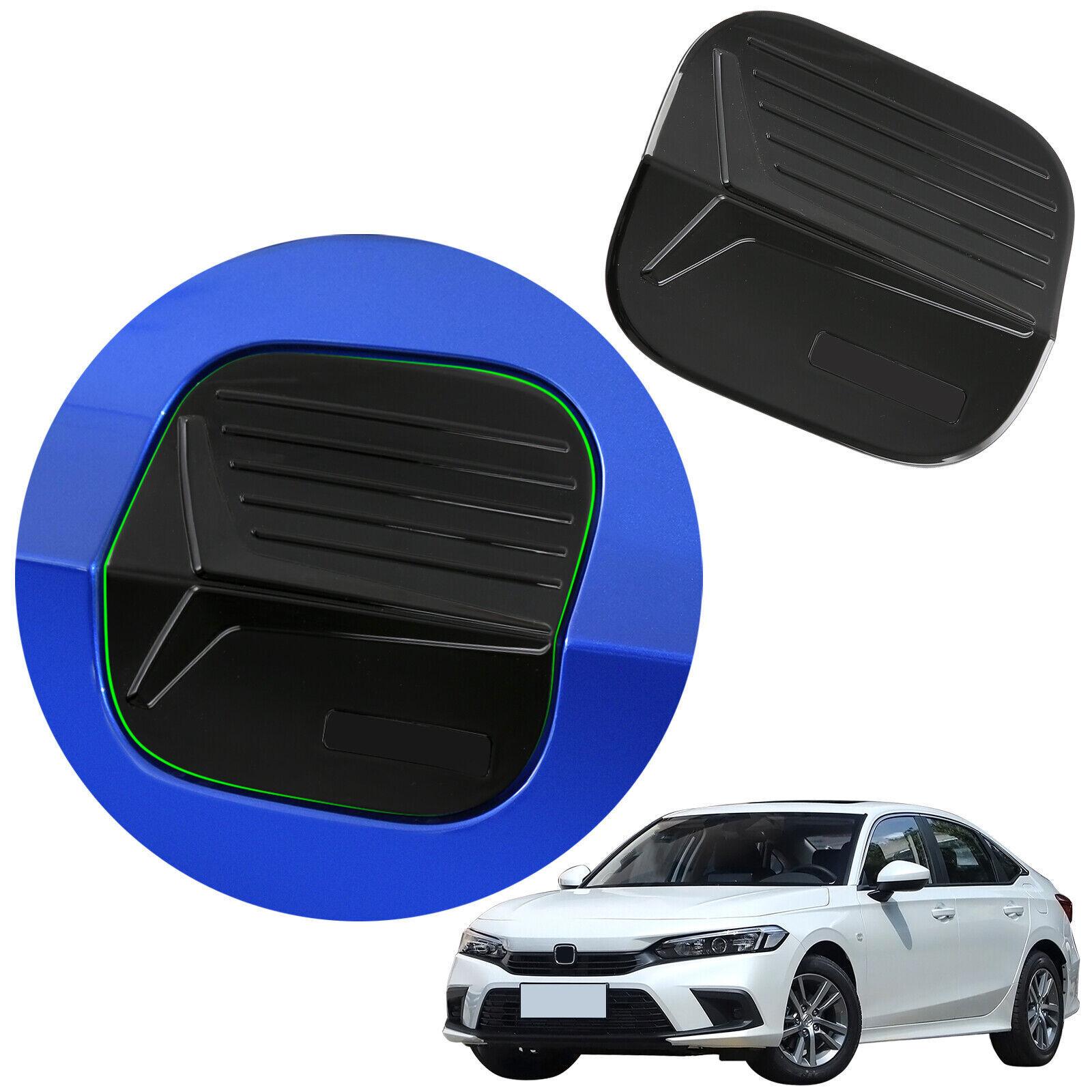 ABS Gloss Black Fuel Oil Gas Tank Cap Cover Trim For Honda Civic 11th -