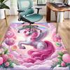 Magical Unicorn Fantasy Office Rug Chair Mat, Entryway Carpet, Suitable for Front Door, Bedroom, Living Room, Desk, Holiday Gift