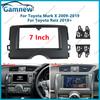 7 Inch 2DIN Car Fascia Radio Panel For Toyota Mark X 2009-2019 Reiz 2010+ Frame Kit Install Facia Face Plate