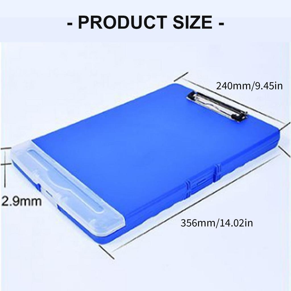 Portable Nursing Clipboard Writing Board File Organiser with Clipboard Pen Case Document Storage Case For Office School