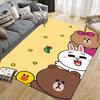 LINE FRIENDS Playful Square Area Rug, Non-Slip Floor Mat for Home Decor, Perfect Gift for LINE FRIENDS Fans.chl