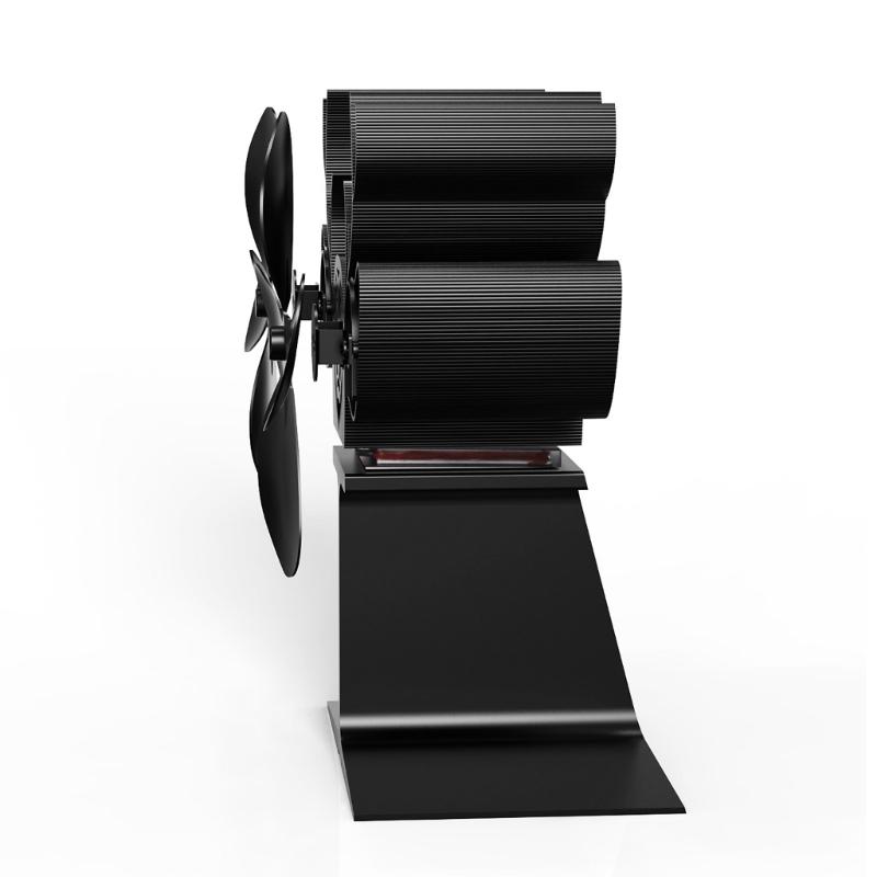 Double Head Shape Fireplaces Fan Quiet Operate Heat Powered Stove Fan for Wood Burners Efficient Heat Distribution