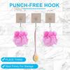 Large Sticky Hook Wall Hook Transparent Gold Seamless Stainless Steel Hook