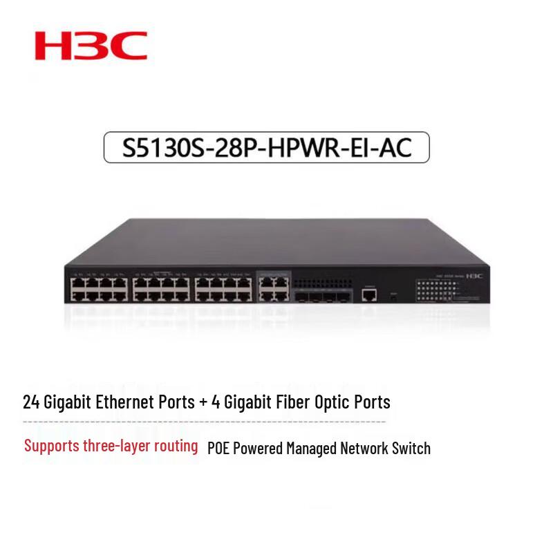 

H3C S5130S-EI Series Gigabit Managed PoE Switch