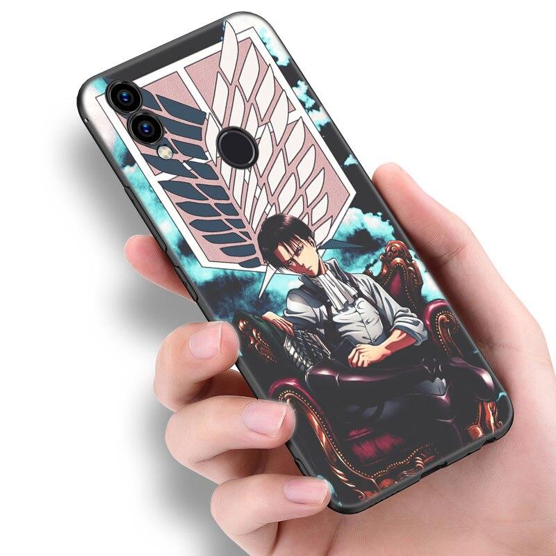 Anime Attack On Titan Phone Case For Huawei Honor 7A 8A 9X 20 Pro 8 10X Lite 7S 8C 8S 8X 9A 9C 10i 20i 30i 20E 20S Black Cover