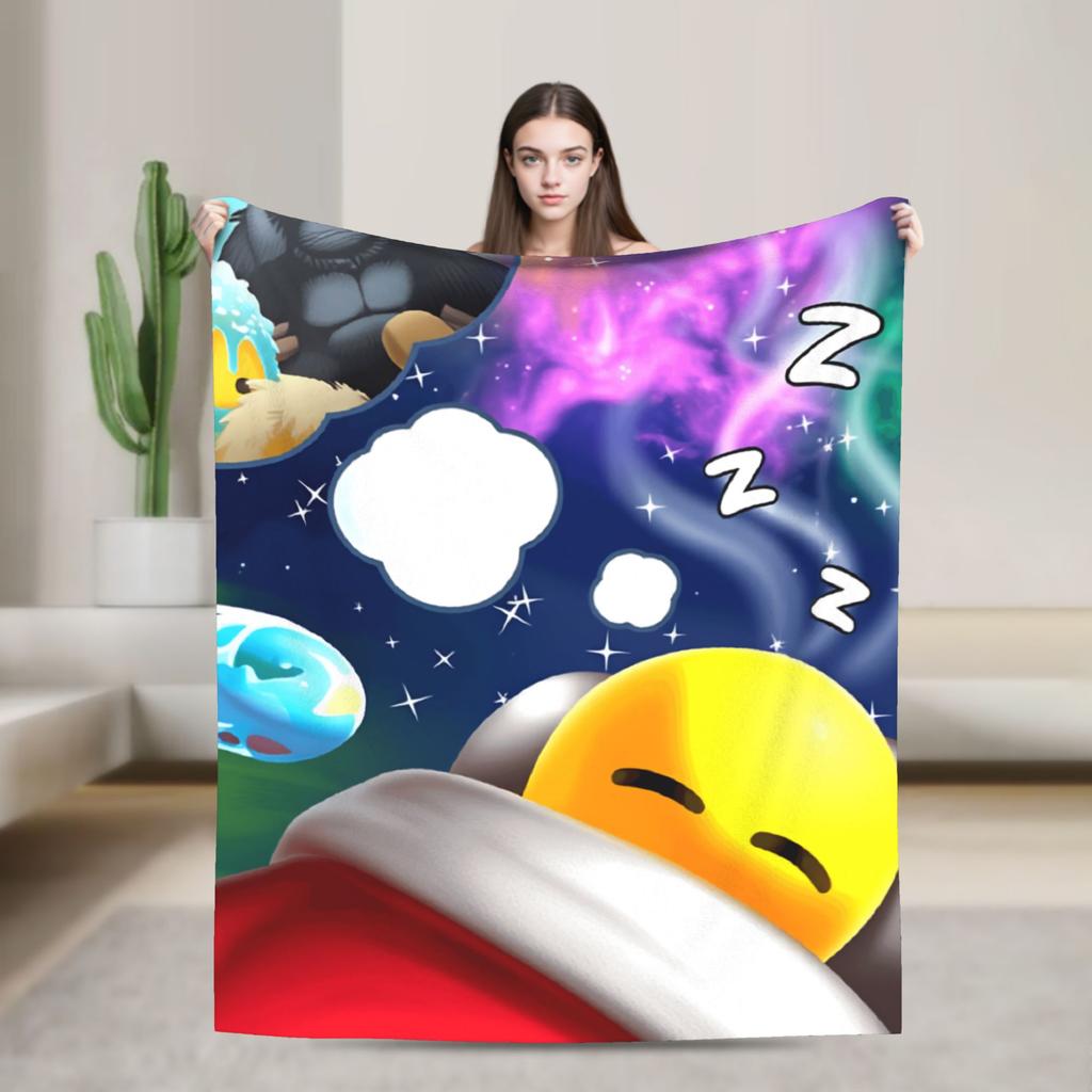 Wobbly Life Feiertagsspiele Decken Flugzeugreise Flanell Überwurfdecke für Sofa Bett Weiche Qualität Tagesdecke Geburtstagsgeschenk
