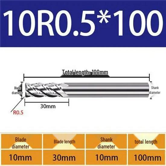65° Metal Ceramic Flat-Bottom End Mill/Ball Nose End Mill/High-Gloss Mirror Face Mill