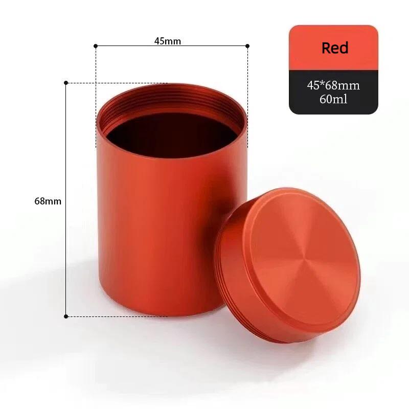 Luftdichte Geruchsdichte Teedose aus Aluminiumlegierung Mini Kräuter Vorratsbehälter Tragbarer Kaffee Aufbewahrungsbehälter Auslaufsichere Teedose