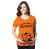 Bump's First Halloween Maternity Shirt, Funny Pregnancy Tee