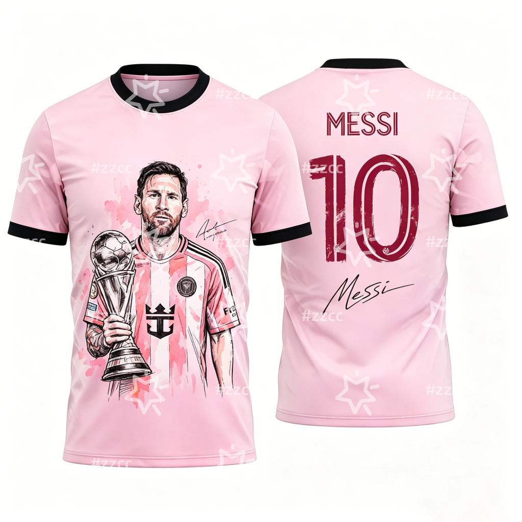 2026 Messi No.10 Football Jersey Fan Commemorative Gift Summer Sports T-Shirt Kid's Clothing Tee Cycling Jersey