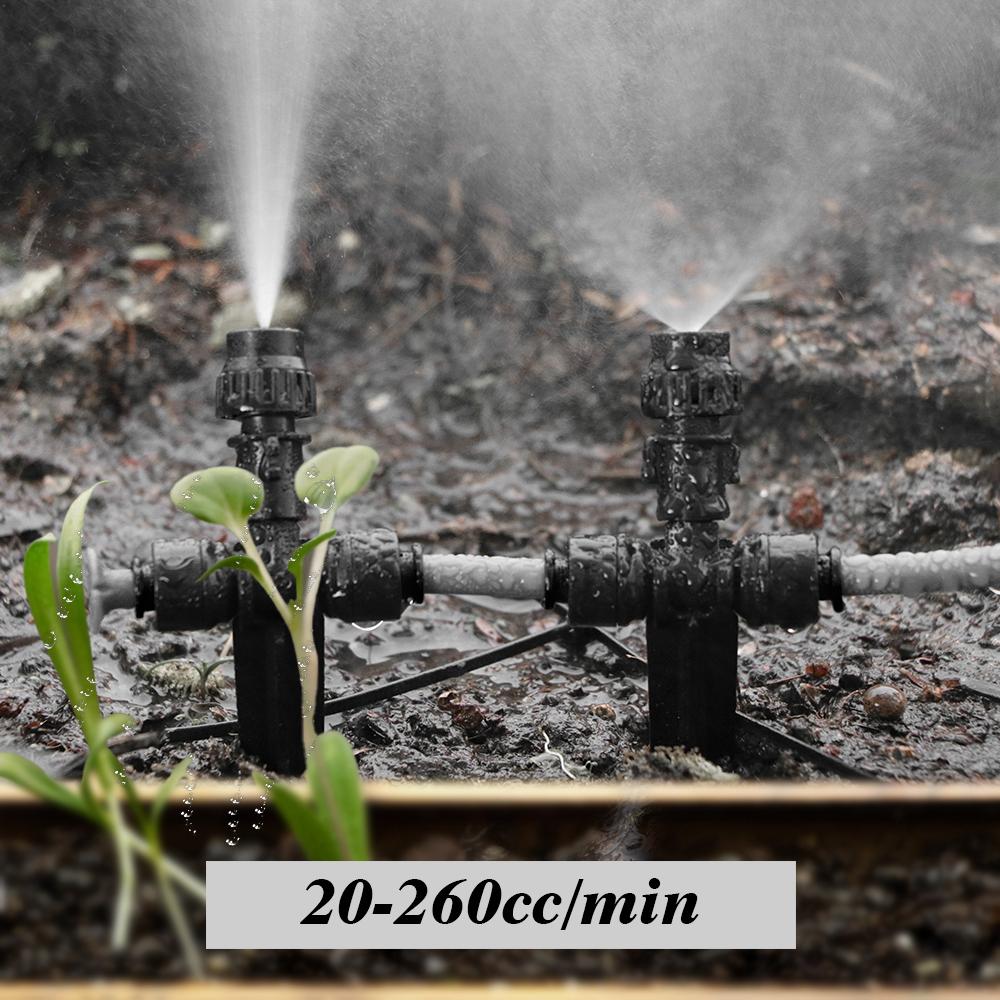 180° Bend Misting Nozzles with Stake Adjustable Sprinkler 1/4" Fine Atomization Sprayer Quick Insert Slip Lock Garden Irrigation