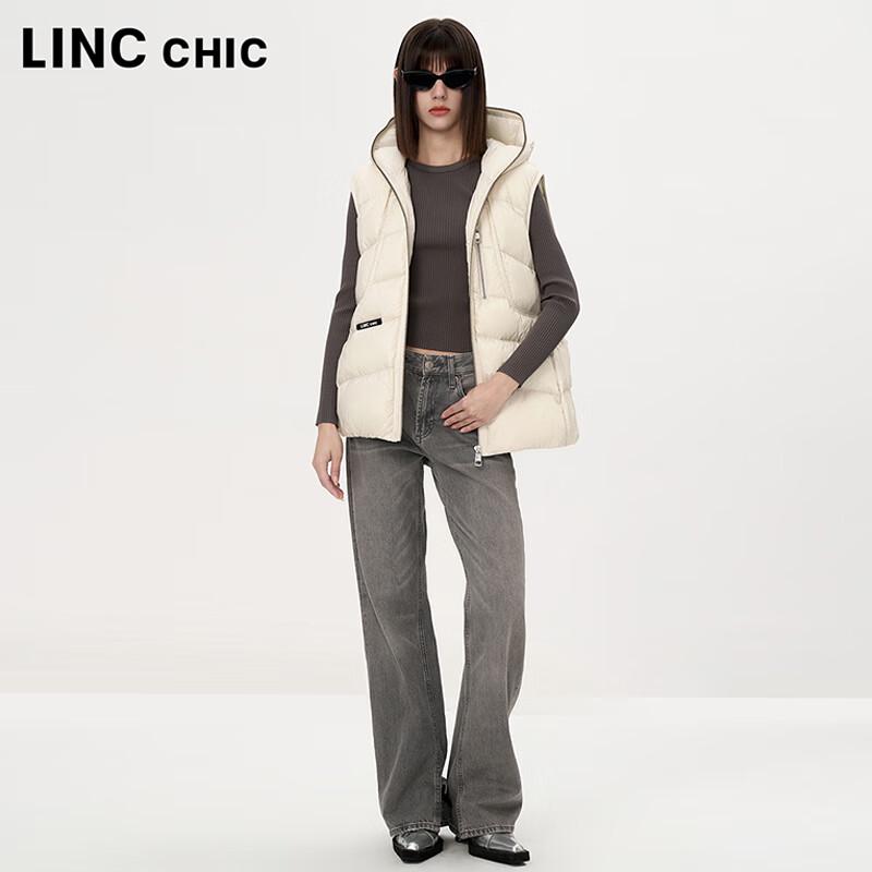 Damen Retro Kapuzen-Kurzdaunenweste