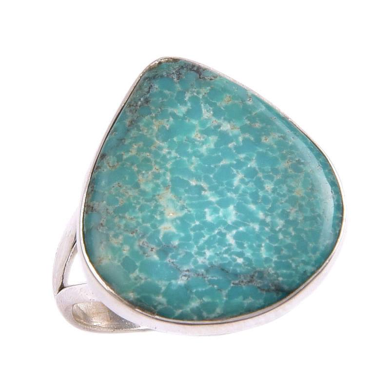 Natural Tibetan Turquoise Gemstone 925 Solid Sterling Silver Gift Ring S.9 E5n84