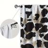 2pcs Cow Texture Printed Curtain for Home Decor - Rod Pocket Window Treatment for Bedroom,Office, Kitchen,Living Room, and Study