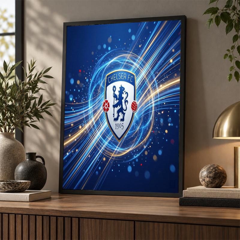 Chelsea FC Diamond Painting Kit 5D Full Drill DIY Diamond Mosaic Wall Art Home Decor