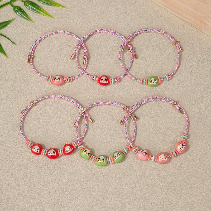 

Браслет-мини «Волшебный цвет» ко Дню лодок-драконов, браслет «Безопасность и счастье», плетёный вручную, красочный ремешок для ношения, женский/мужской, одинаковый, ювелирный подарок Three rice dumplings randomly 3