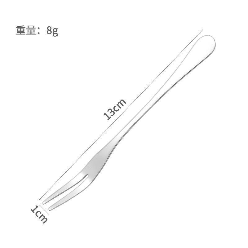 Diamond fruit fork, stainless steel small fork, fruit pick and fruit insert set, cake fork, thickened moon cake fork.
