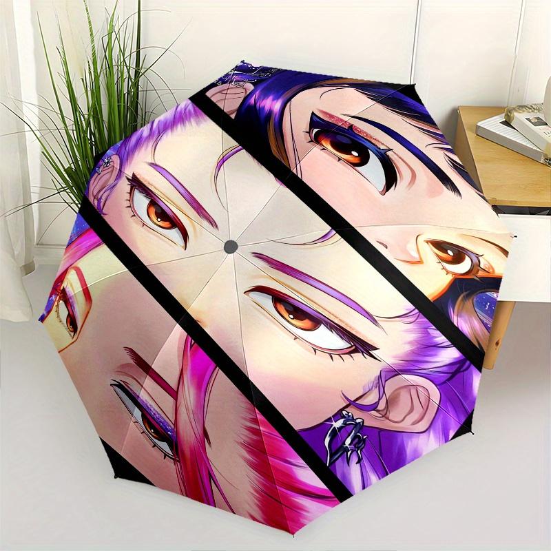 

KPop Demon X Automatic opening and closing folding Umbrella with 8 rib frame and compact travel design,perfect for all occasions | Stylish