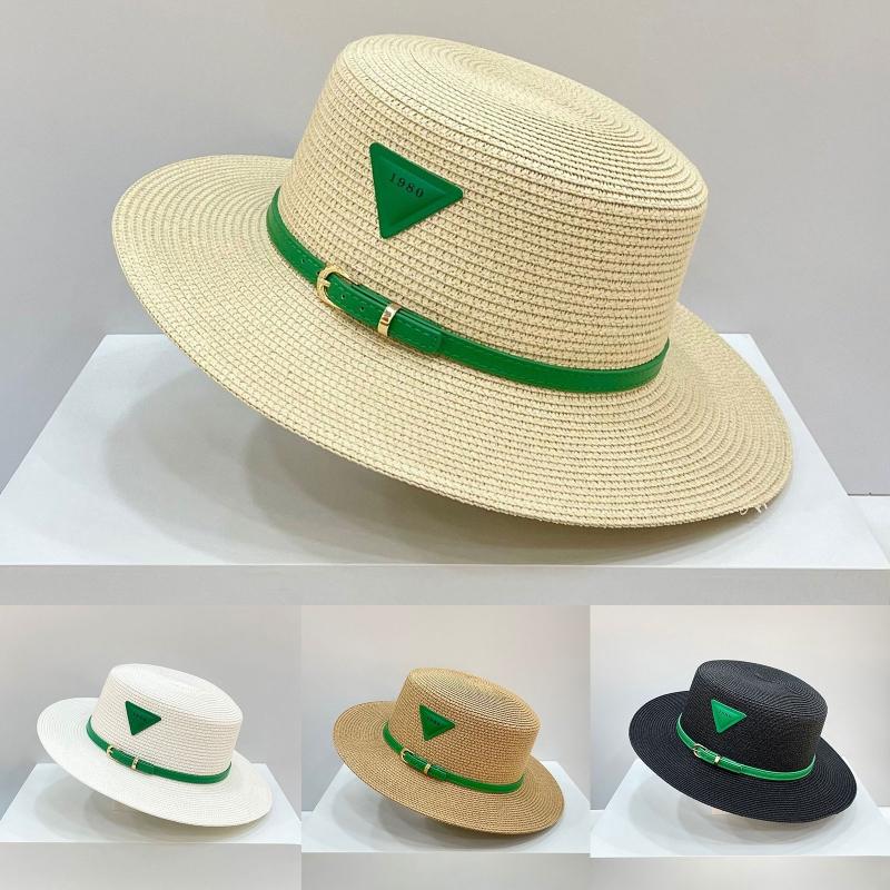 Summer Beach Straw Hats Women Foldable Big Wide Side Casual Female Hat Sunshade Flat-topped Top Cap Travel for Sun Cap