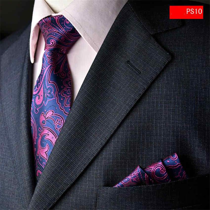 Set di asciugamani da taschino per cravatta da uomo alla moda, per affari, feste casual, cravatta