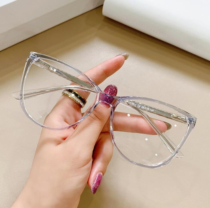 Fashion Women Reading Anti Blue Light Glasses Clear Cat Eye TR90 Prescription Female Glasses Astigmatism