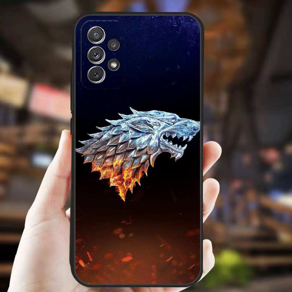 Winter Coming S-Stark Phone Case For Samsung S25,S24,S21,S22,S23,S30,Ultra,S20,Plus,Fe,Lite,Note,10,9,5G Black Cover
