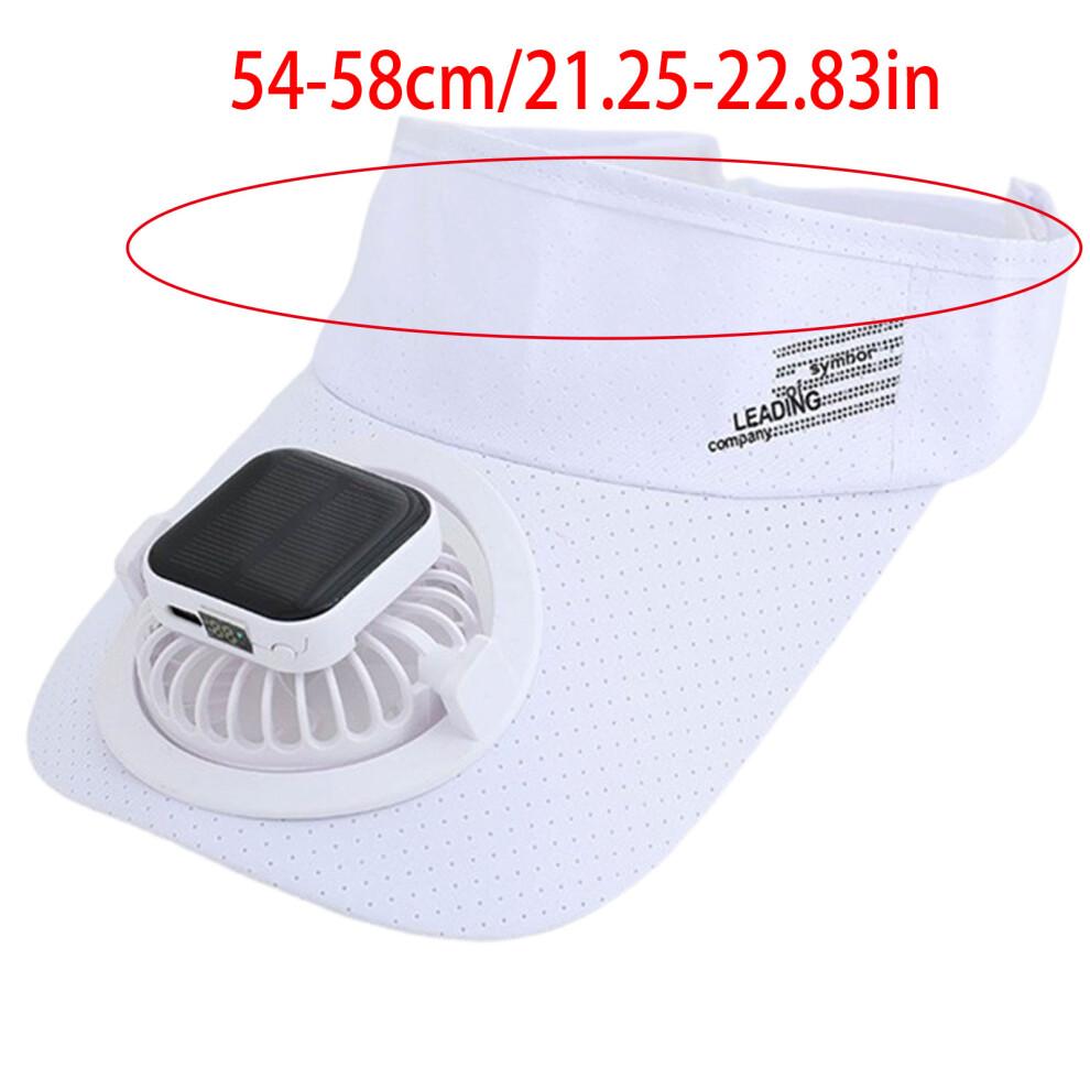 Sun Protection Cooling Fan Cap With Solar and Usb-Black